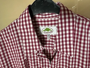 Damen Trachten Landhaus Bluse von Cortina rot kariert Bild 2