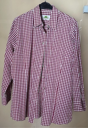 Damen Trachten Landhaus Bluse von Cortina rot kariert