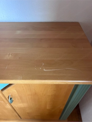 Sideboard   Anrichte in Holzoptik mit türkisen Akzenten Bild 5