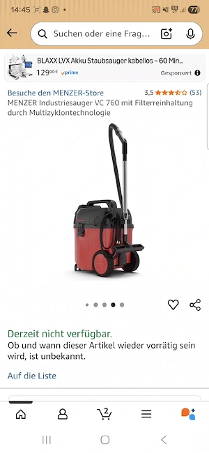 MENZER Industriesauger VC 760 mit Filterreinhaltung durch Multizyklontechnologie Bild 4