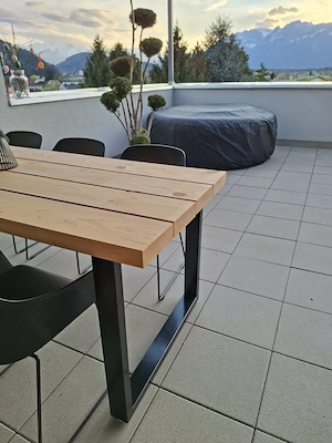 Echtholztisch Gartentisch Gartenmöbel Esstisch Bild 3