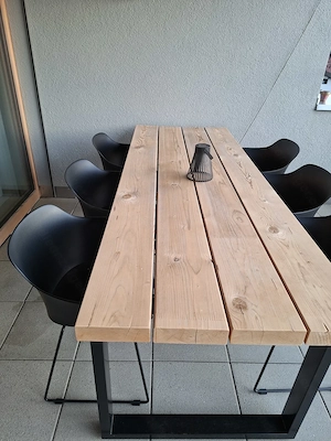 Echtholztisch Gartentisch Gartenmöbel Esstisch Bild 4