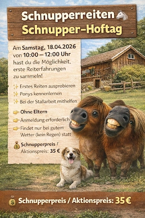 Schnupperreiten Schnupperhoftag