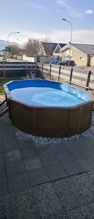 Stahlwandpool Holzoptik 5x3x1,2m