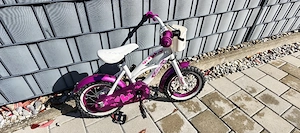 Fahrrad Prinzessin 12 Zoll mit Korb und Handbremse Bild 4