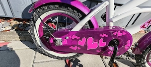 Fahrrad Prinzessin 12 Zoll mit Korb und Handbremse Bild 2