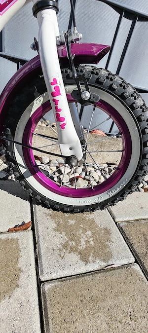 Fahrrad Prinzessin 12 Zoll mit Korb und Handbremse Bild 5