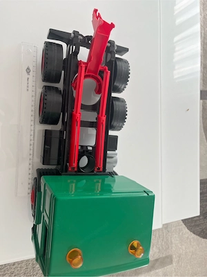 Vintage Kipplaster Bagger mit Anhänger Baustellenfahrzeug Spielzeug 30 cm Bild 6