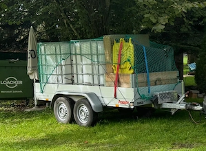 Universalanhänger mit Planenaufbau 2000kg  2 Achsen! 301x125x150cm   Pickerl 01 27   TOP! Bild 8