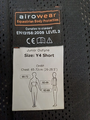 Sicherheit-Reitweste AIROWEAR für Kinder von ca. 7 bis 10 Jahren Bild 4