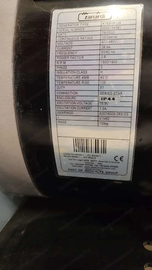 Zapfwellengenerator Notstromaggregat 20KV  Bild 4