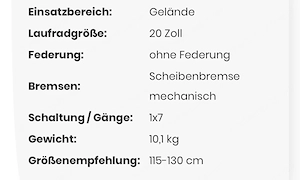 Commencal Fahrrad 20 Zoll Bild 2