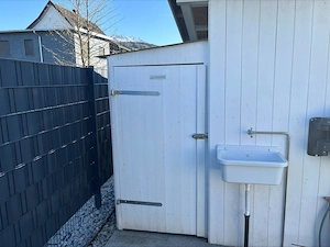 Gartenhütte mit Anbau Bild 2