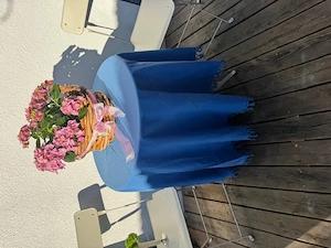 Tischdecke rund in blau Bild 3