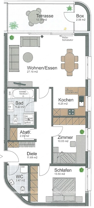 Sehr ruhige, gemütliche 3-Zimmerwohnung direkt an der Ill in Feldkirch-Gisingen ab Juli zu vermieten Bild 8