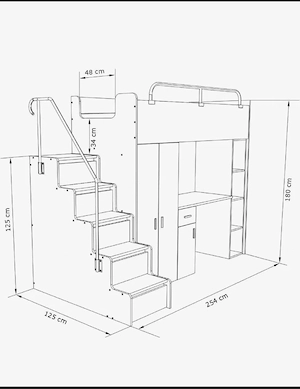 Hochwertiges Hochbett mit Zubehör Bild 10