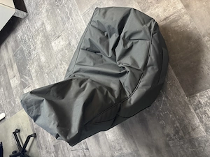 XL Sitzsack Stuhl Grau in- out door möbel xxxlutz groß erwachsene grau canvas wasserabweisend  Bild 2