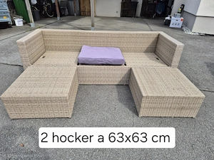Rattan Sofa, Loungegarnitur Bild 2