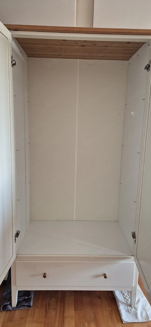 IKEA Visdalen Kleiderschrank   Landhausstil   Weiß Kiefer massiv Bild 2