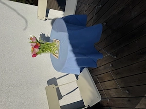 Tischtuch rund blau Bild 2