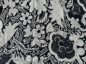 Tischläufer in weiss-dunkelblau Bild 2