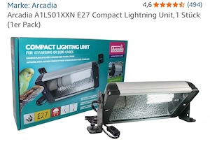 Arcadia Vogellampe   UV Lampe für Papageien   Exoten Bild 3