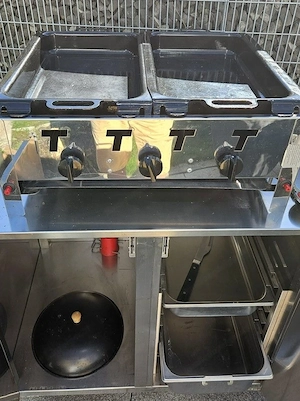 Gas Grill Gastrobrätter (3 Brenner) mit Edelstahl Unterschrank und Abdeckung Bild 7