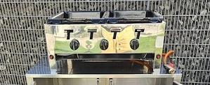 Gas Grill Gastrobrätter (3 Brenner) mit Edelstahl Unterschrank und Abdeckung Bild 3