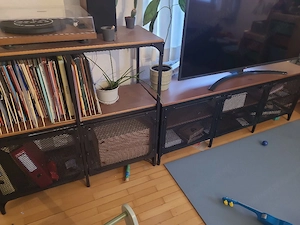 IKEA FJÄLLBO TV-Lowboard + Regal Industrial Set