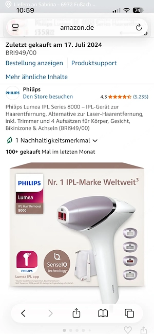 Philips Lumea IPL Series 8000 Bild 4