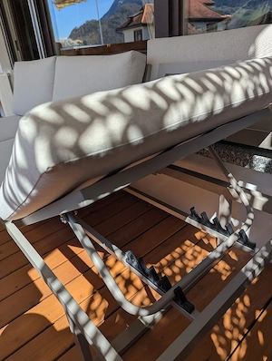 Gartensitzbank mit verstellbarer Rückenlehne  Bild 4