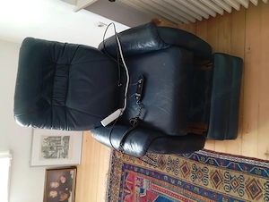 Fernsehsessel blau elektrisch Bild 2