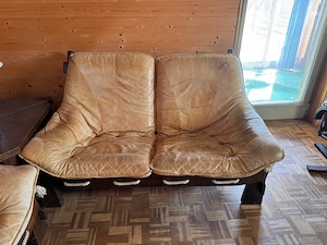 2 Sitzer Ledersofa