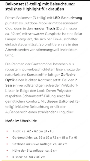 Balkonmöbel-Set  Bild 8