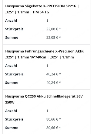 Husquarna 435i Akku Kettensäge Bild 2