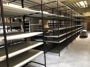 FACHBODENREGALE  Metall, Stecksystem, gebraucht, 66 lfm Bild 3