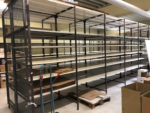 FACHBODENREGALE  Metall, Stecksystem, gebraucht, 66 lfm Bild 2