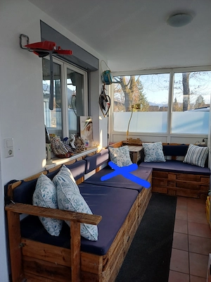 Vollholz Lounge aus Europaletten