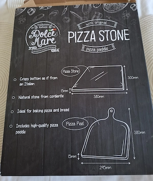 Pizza-Stein mlt großer Holzschaufel Bild 2