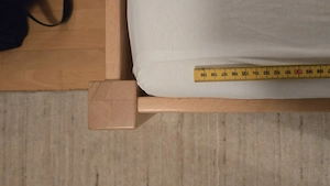 Modernes Einzelbett Vollholz ca 100x200 mit Lattenrollrost Bild 2