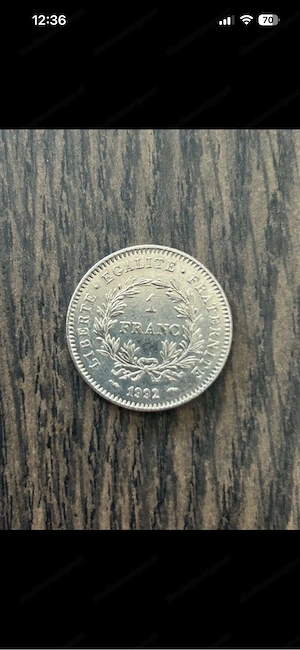 1 Franc Umlaufmünze Frankreich 1992