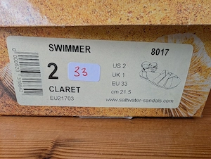 Wassersandalen aus Leder, Salt Water Sandals, Größe 33 NEU Bild 3