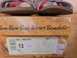 Wassersandalen aus Leder, Salt Water Sandals, Größe 32 Bild 3