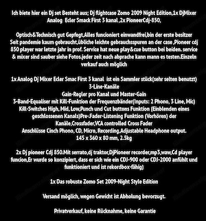 Ich biete hier ein Dj set Besteht aus; Dj flightcase Zomo 2009 Night Edition,1x DjMixerAnalog Ecler Bild 2
