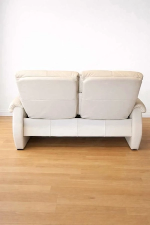 Beiges Ledersofa Bild 3