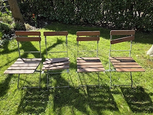 Verkaufe Biergarnitur reparaturbedürftig (Gartentisch, Gartenstühle) Bild 3