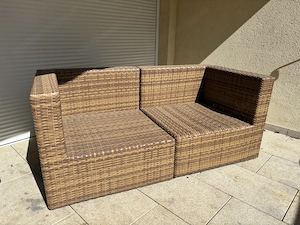 Rattan Sitzgruppe (2 Sitze und eine Ablage) Abholort 6800