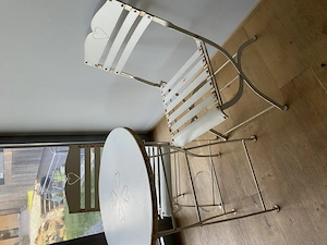 Gartengarnitur "Shabby Chic" Metall, Deko, Tisch, Stühle, Garten, Bild 3