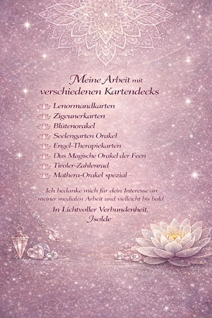 Kartenlegen- Lenormandkarten Beratung mit Hellsicht Bild 3