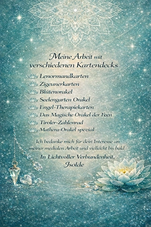 Kartenlegen- Lenormandkarten Beratung mit Hellsicht Bild 4